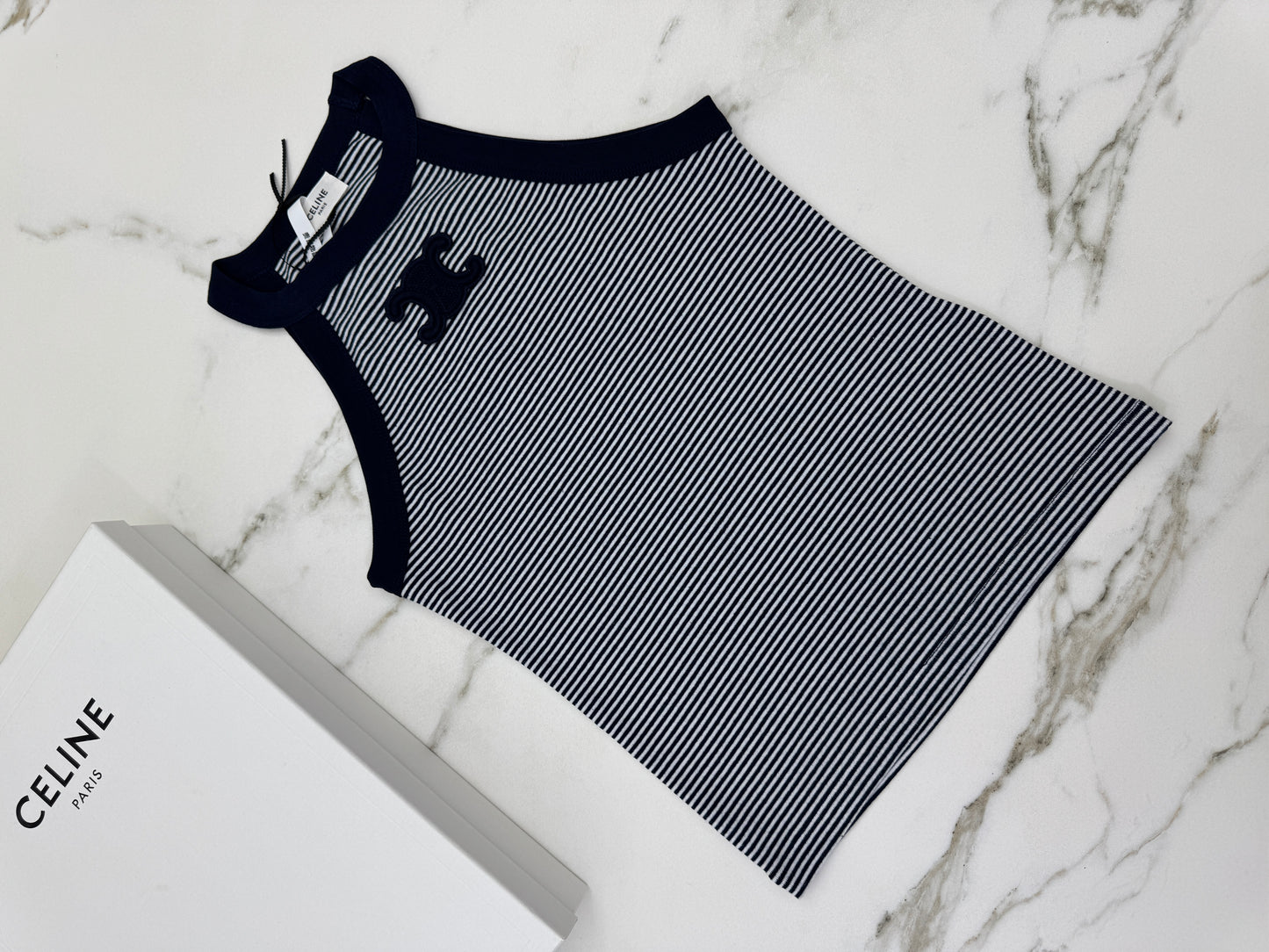 CELINE 海軍藍條紋背心