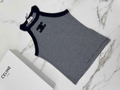 CELINE 海軍藍條紋背心