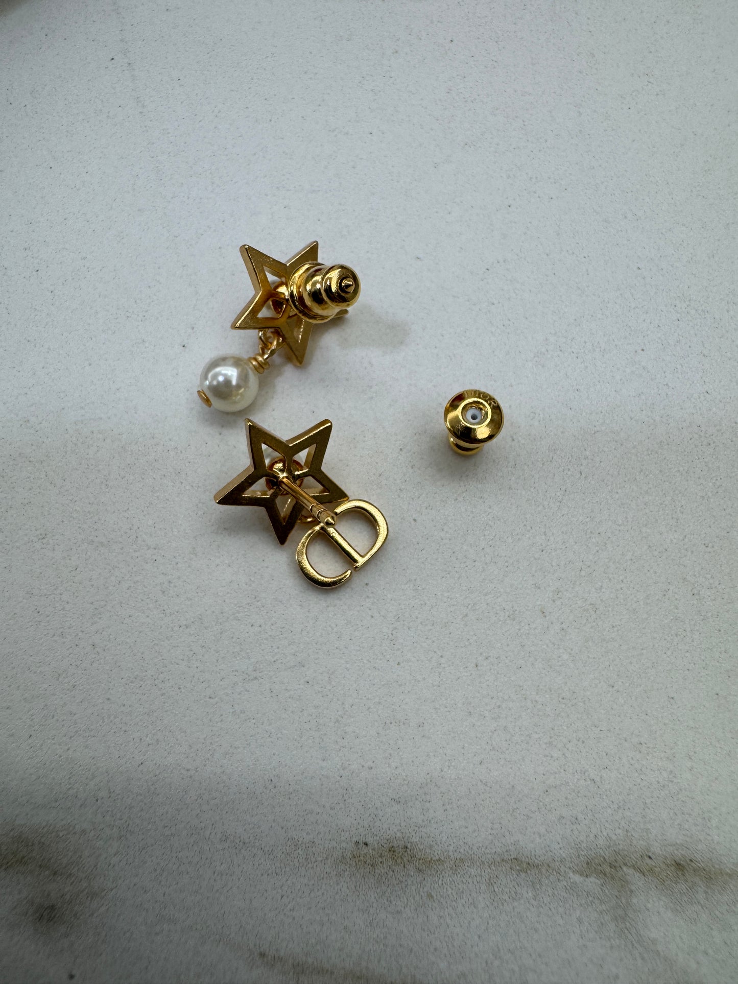 DIOR 星星珍珠耳環