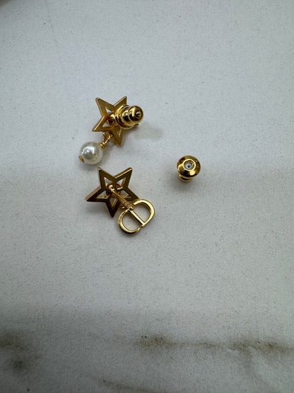 DIOR 星星珍珠耳環