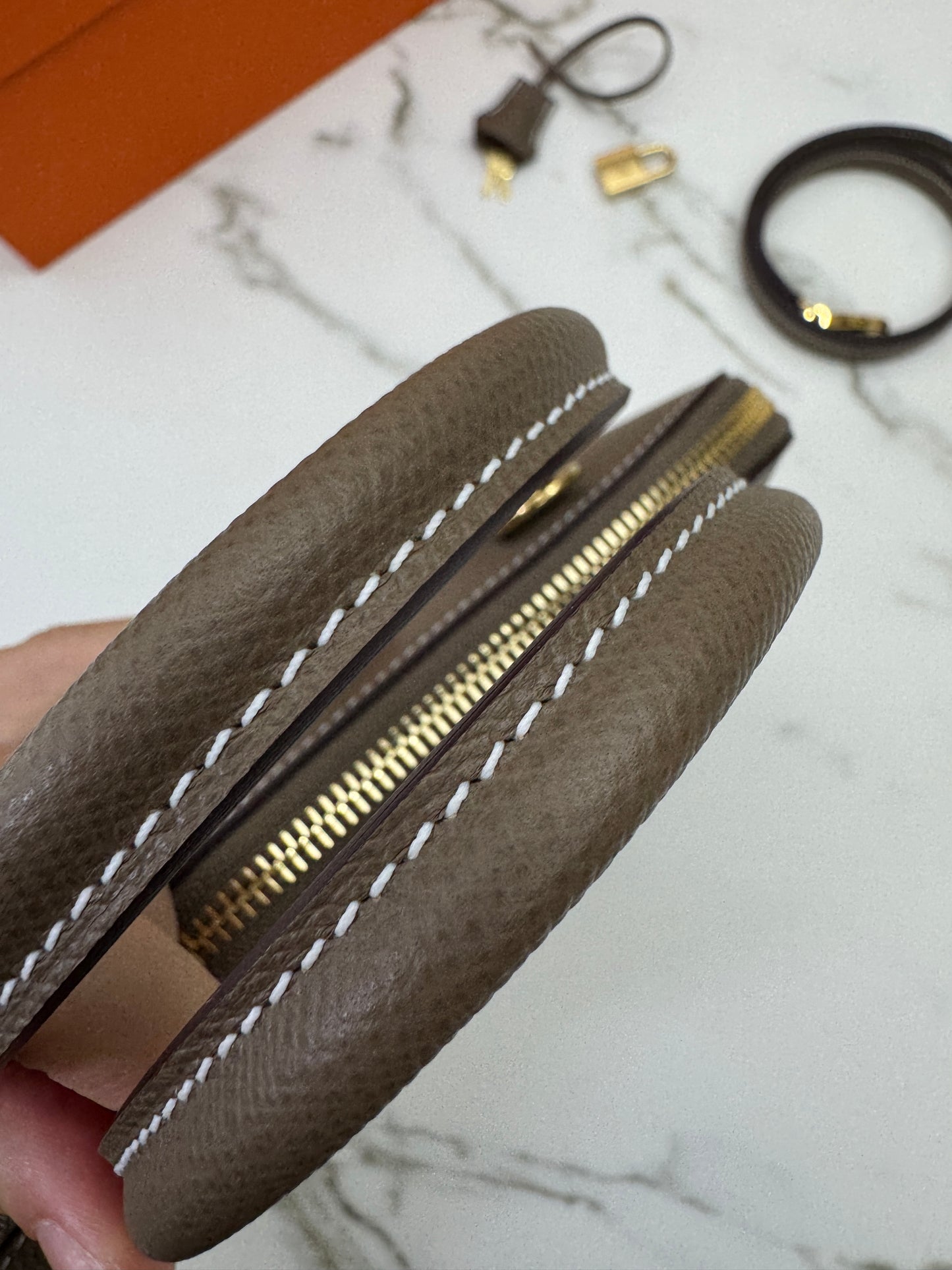 HERMES Bolide 25 大象灰金扣 Epsom Etoupe GHW