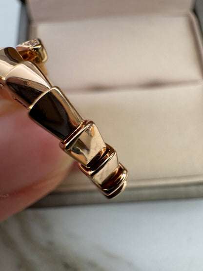 BVLGARI Serpenti 蛇骨戒指 玫瑰金