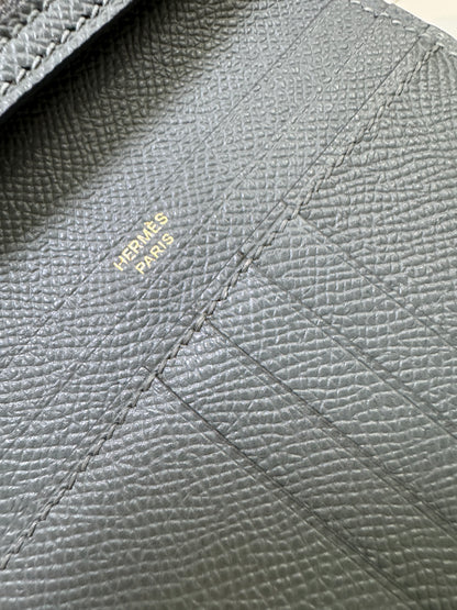 HERMES Bearn Wallet 短錢包 杏仁綠金扣