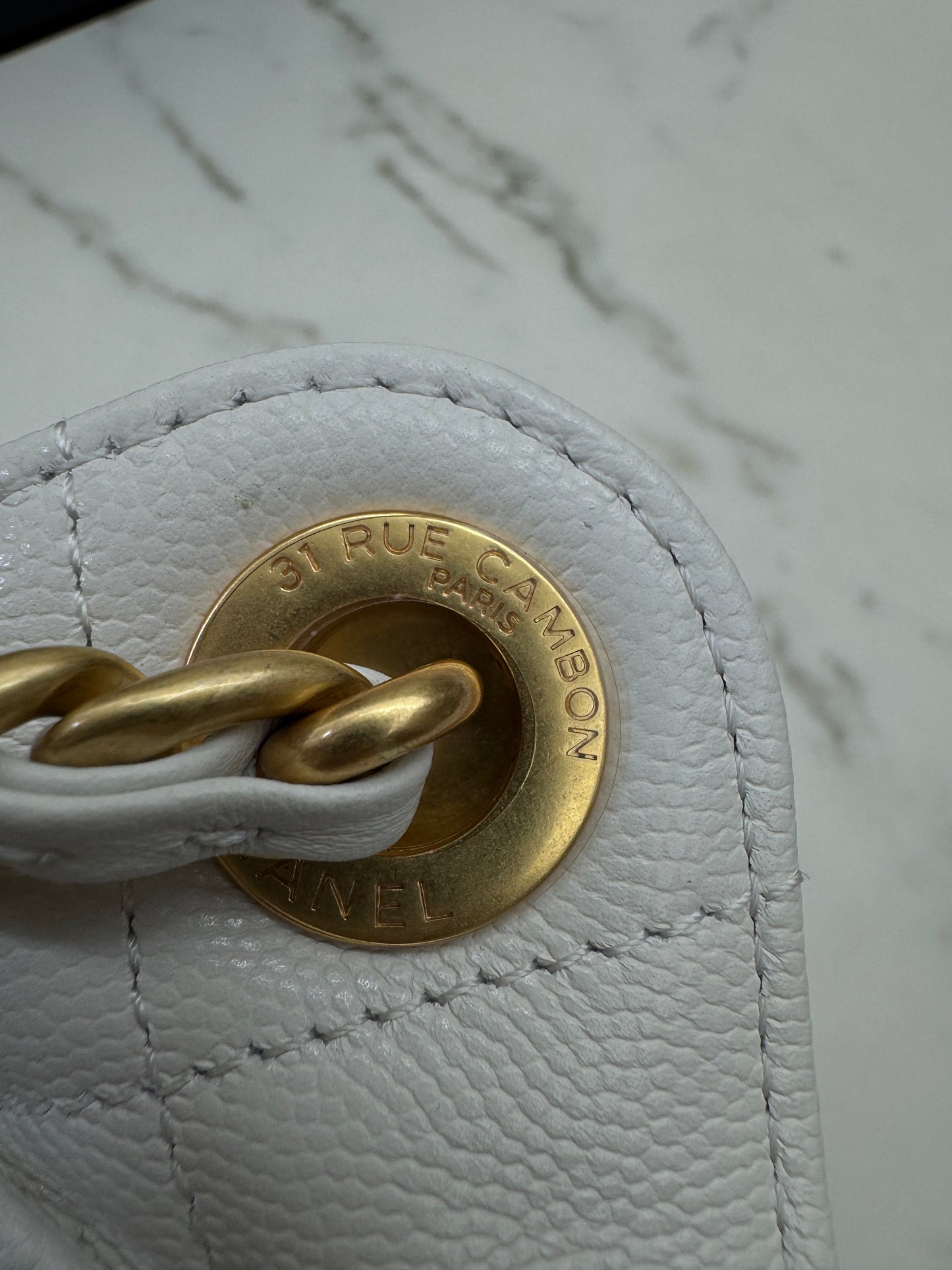 CHANEL Mini 25 Bag 白色荔枝皮