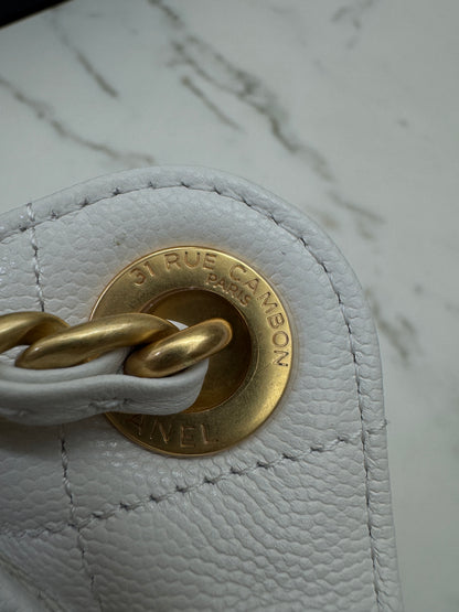 CHANEL Mini 25 Bag 白色荔枝皮
