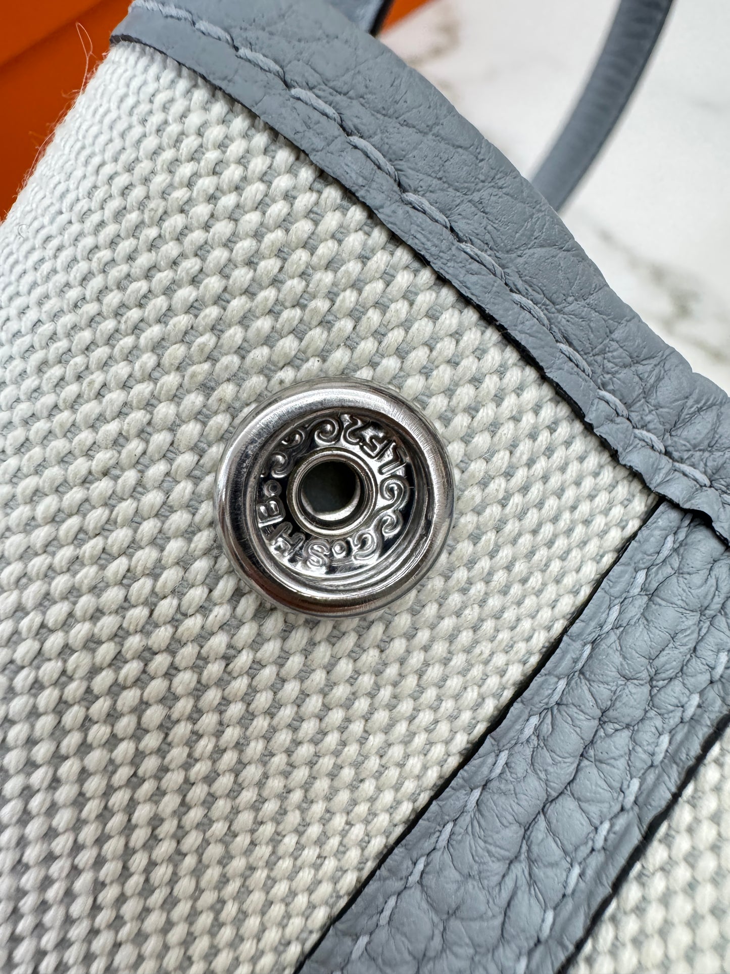 HERMES Neo Garden Party 23 木偶灰 Negonda Canvas