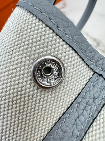 HERMES Neo Garden Party 23 木偶灰 Negonda Canvas