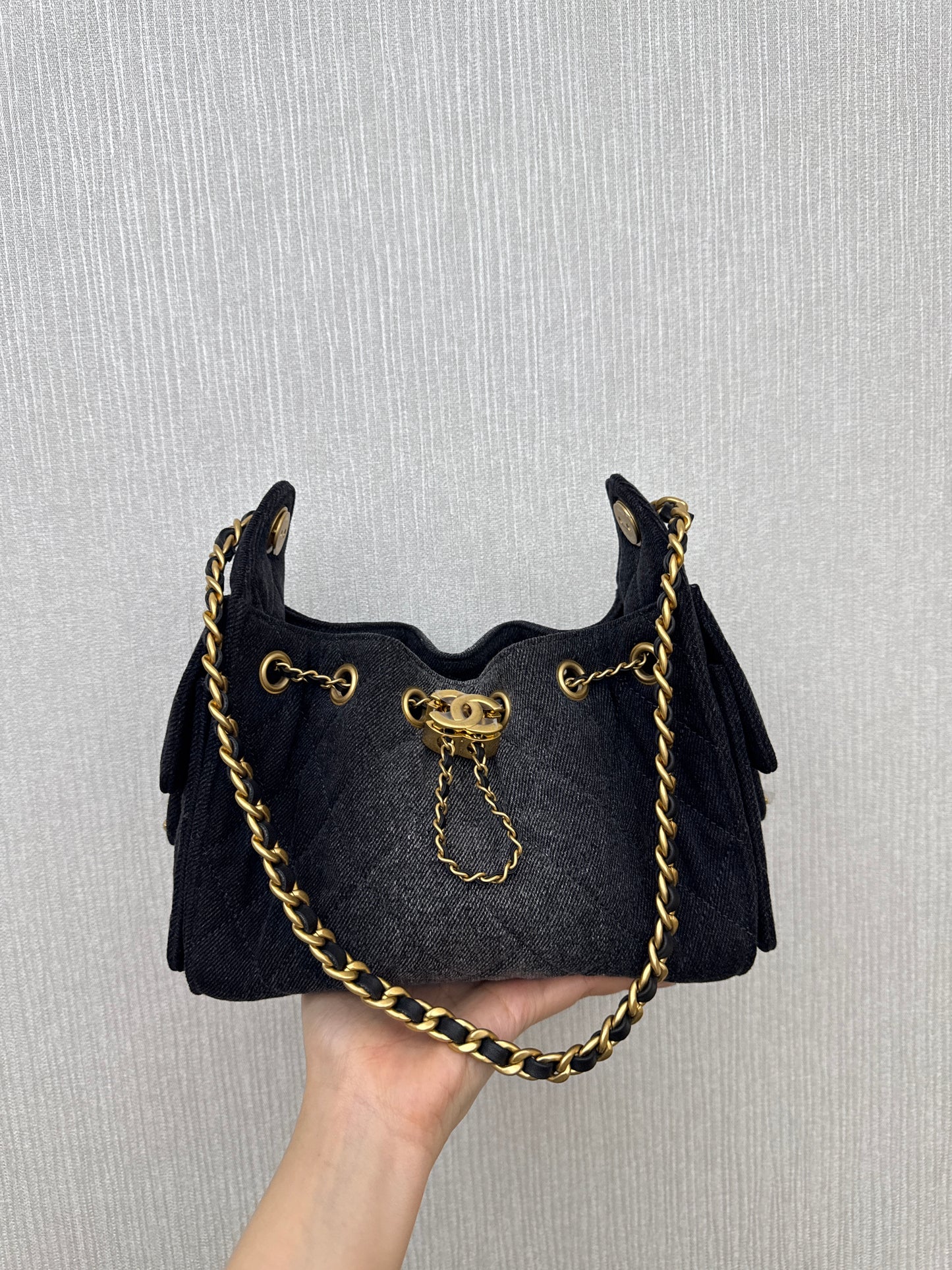 CHANEL Mini 25 Bag 黑牛仔26C