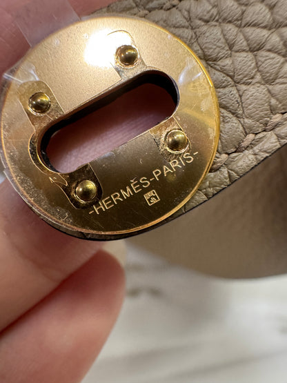 HERMES Mini Lindy II 馬爾淺米 金扣 TC