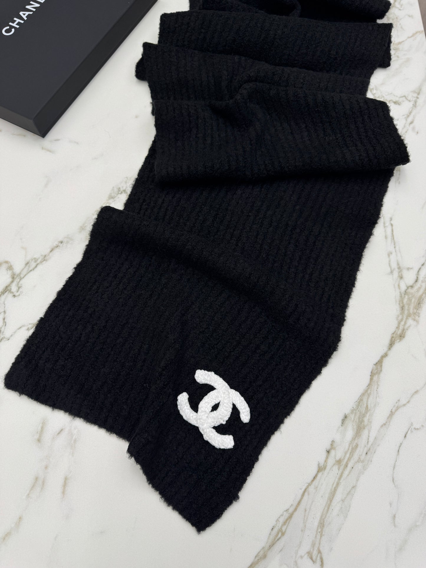 CHANEL Beanie & Scarf 糯米條針織冷帽 圍巾