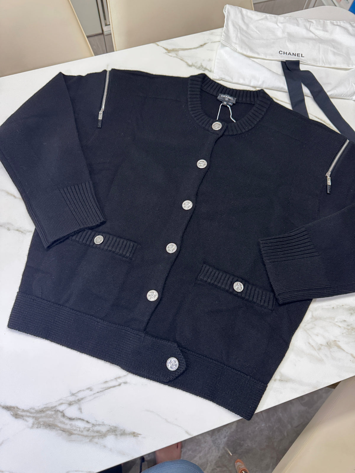 CHANEL 25P拉鏈袖外套 98% Cashmere