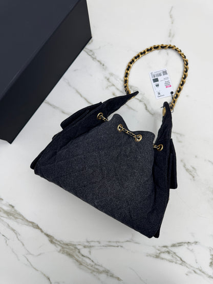 CHANEL 25Bag 黑色牛仔 Small