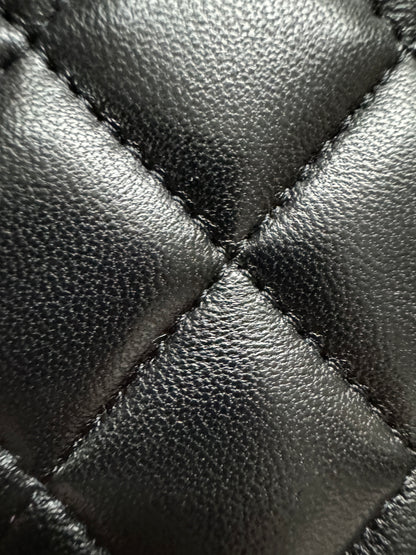 CHANEL CF20 羊皮 黑色淡金扣