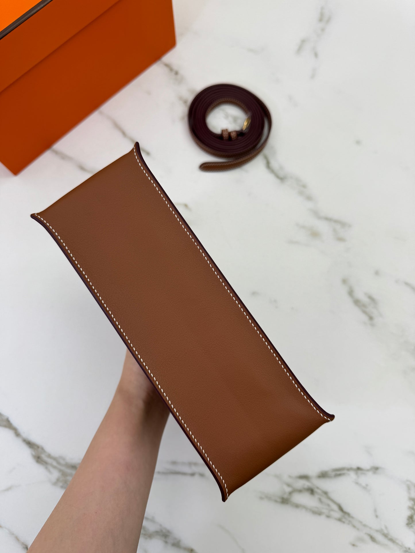 HERMES Kelly Danse 金棕色金扣 Swift Gold GHW