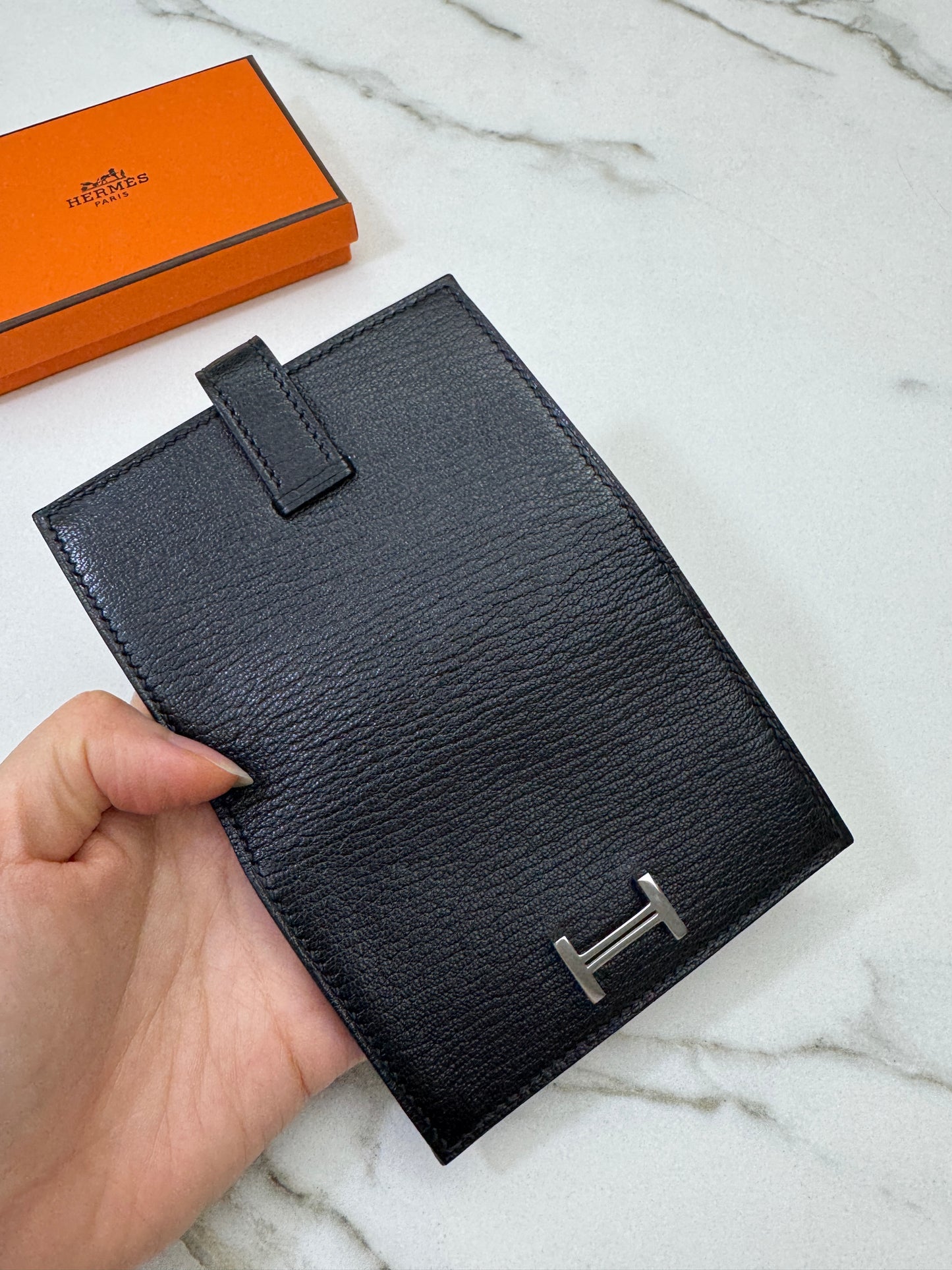 BEARN Mini Wallet 黑色山羊皮 Noir Chevre Mysore PHW