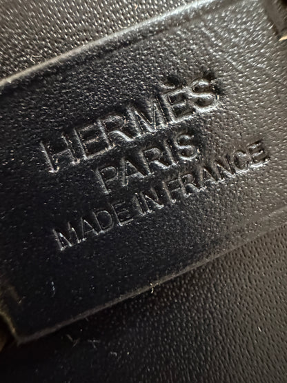 HERMES Mini Herbag 熊貓色 金扣 H Viking 帆布