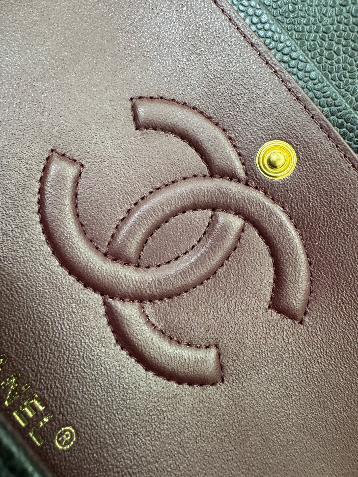 CHANEL CF25 Medium 黑金牛 Black Calfskin GHW