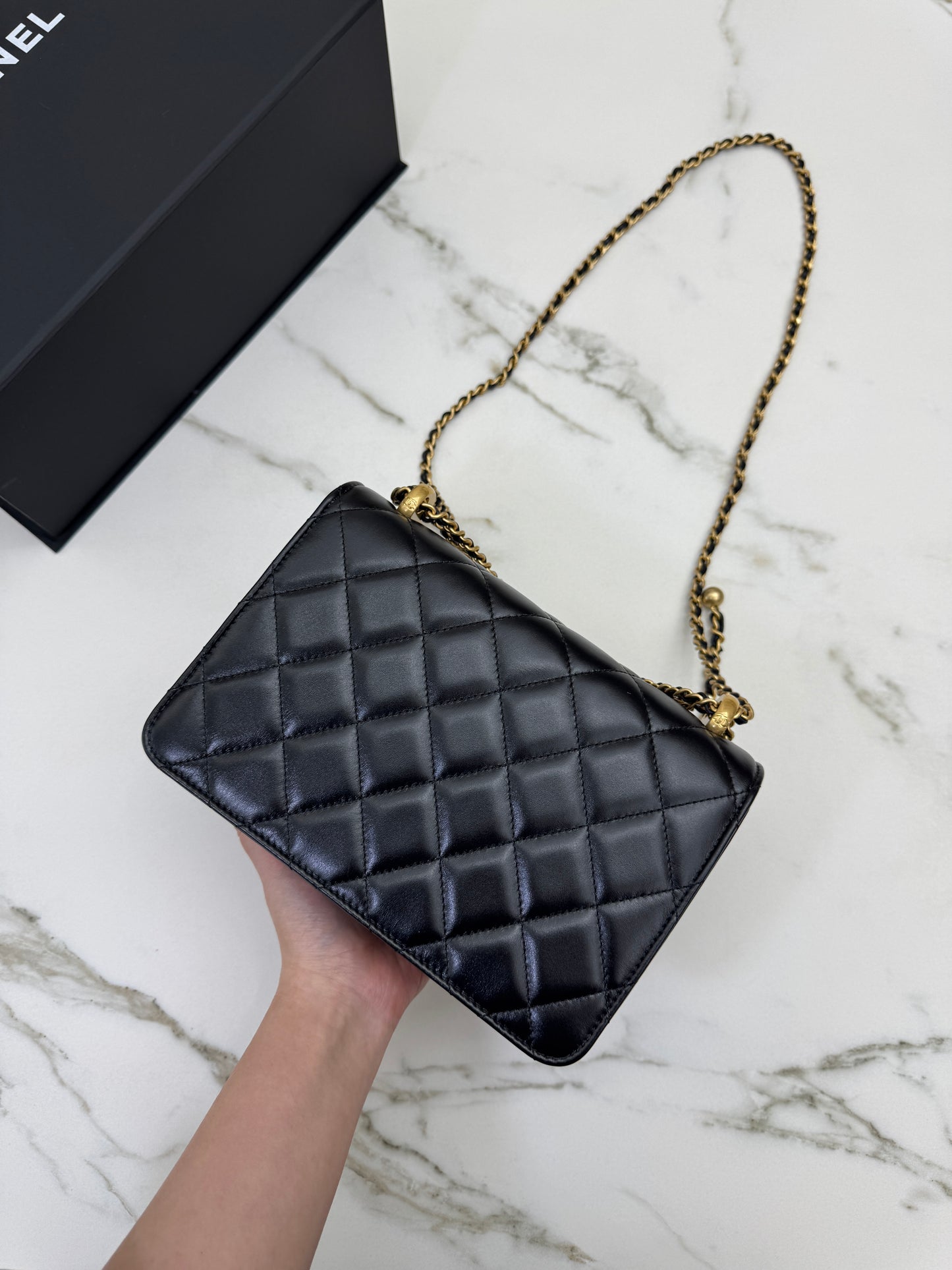 CHANEL 24C雙金珠中號22cm