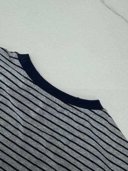 MIU MIU 做舊條紋長袖T恤