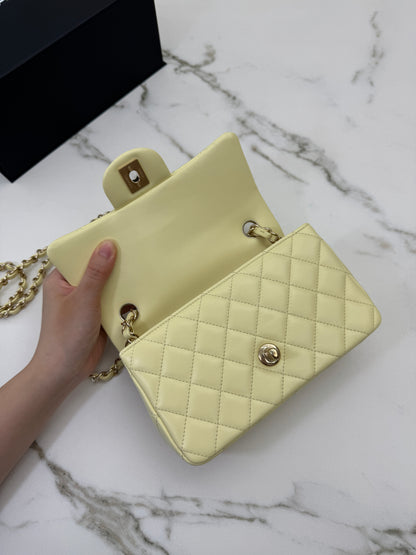 CHANEL Mini CF20 25S小雞黃 Lambskin