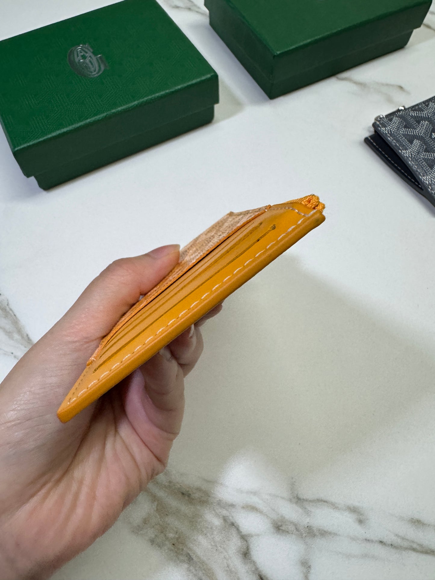 GOYARD Bourbon Zipped Cardholder 黃色