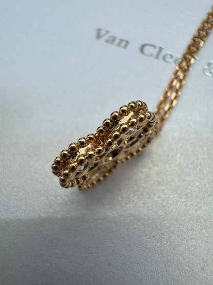 VCA Vintage Alhambra Necklace 滿鑽玫瑰金項鏈