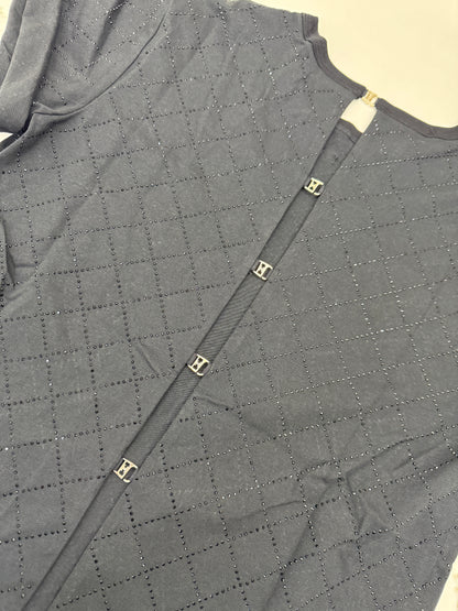 CHANEL 25S 燙鑽短袖Tee 黑色