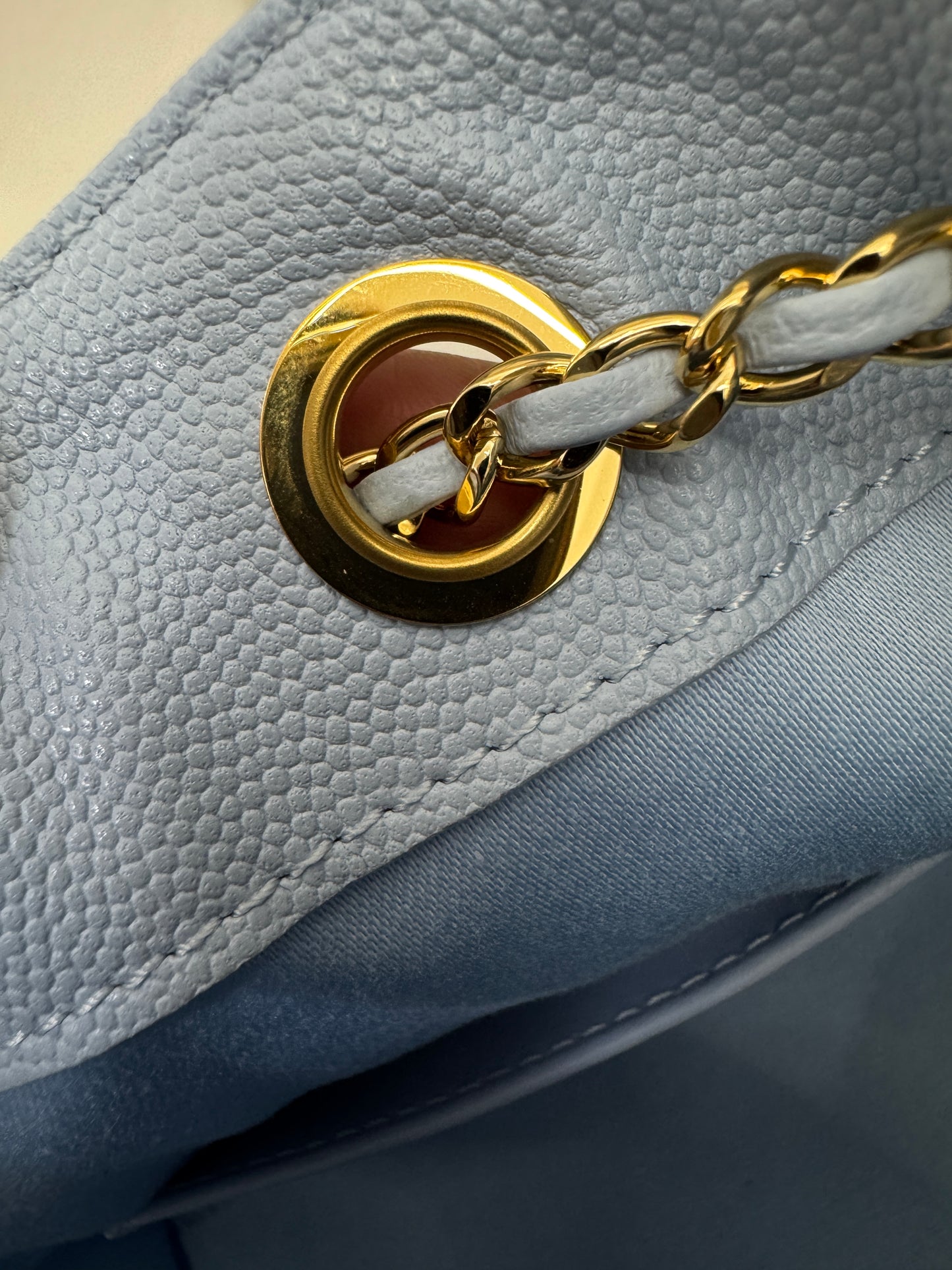 CHANEL Mini 25Bag 26A Baby Blue 亮金扣