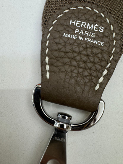HERMES Evelyne 23 大象灰銀扣 Etoupe TC PHW