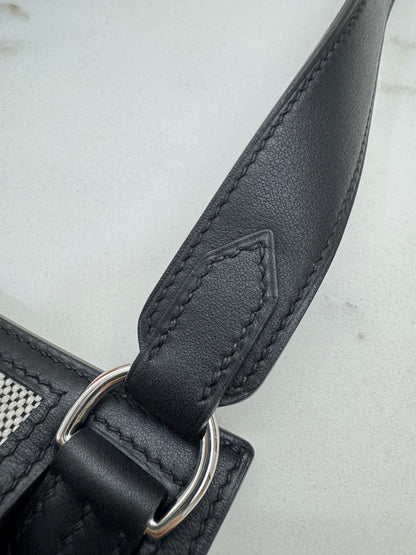 HERMES Mini Jypsiere 熊貓帆布 Swift/ Canvas