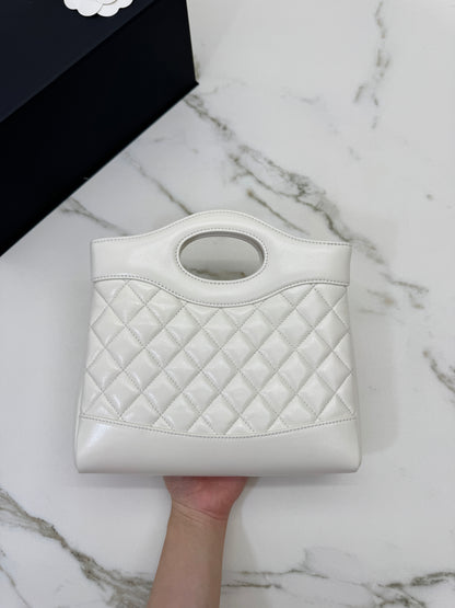 CHANEL Mini 31Bag 油蠟羊皮 白色 新版