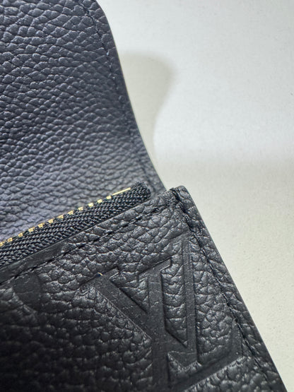 LV Rosalie 黑色全皮壓花零錢包