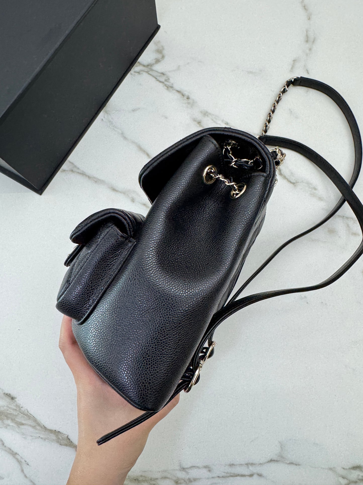 CHANEL 青蛙Duma 荔枝牛皮 Large