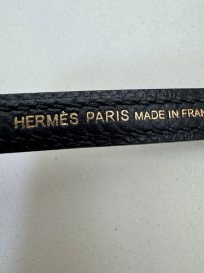 HERMES Mini Kelly II 黑金 Epsom Noir GHW