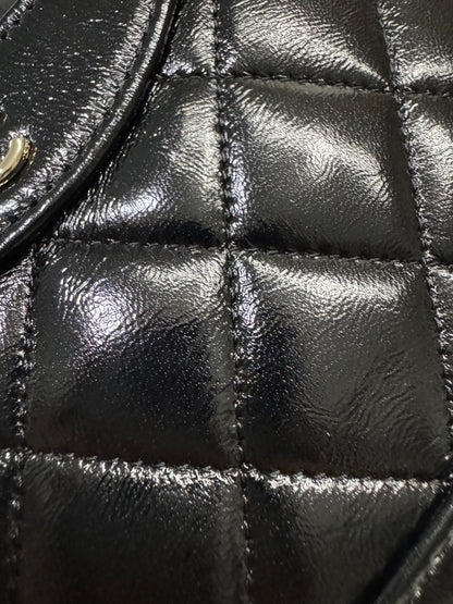 CHANEL 31Bag Nano 黑色油臘羊皮