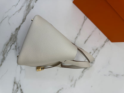 HERMES Picotin 18 奶昔白金扣 Craie GHW