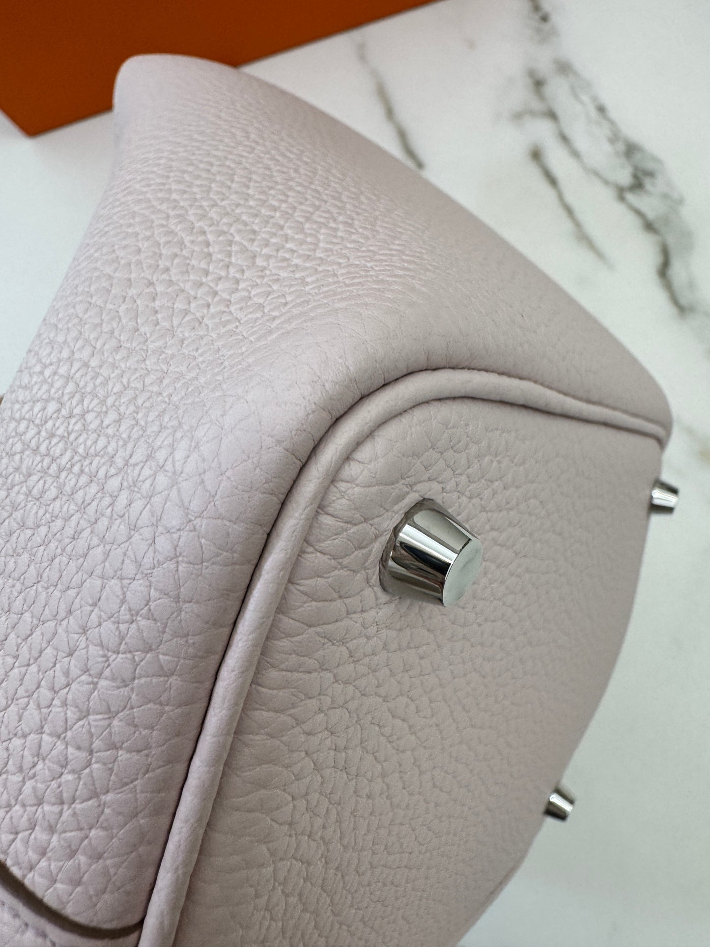 HERMES Picotin Lock 18 夢幻紫銀扣 TC Mauve Pale PHW