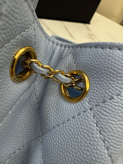 CHANEL Mini 25Bag 26A Baby Blue 亮金扣