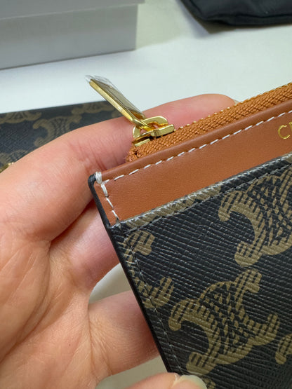 CELINE 兩件套三摺錢包 可拆式拉鍊零錢包