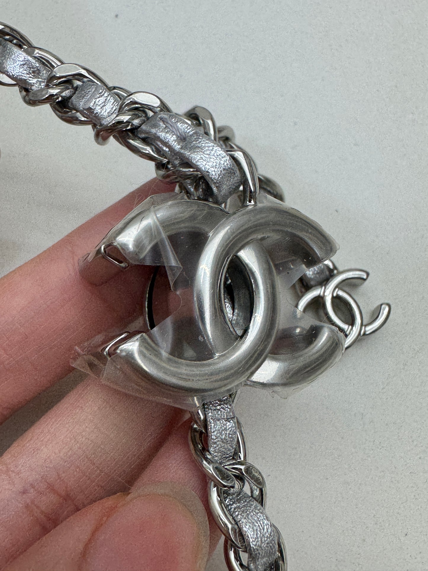 CHANEL 25B調節扣 銀色方胖子 Mini CF Square Caviar Calfskin