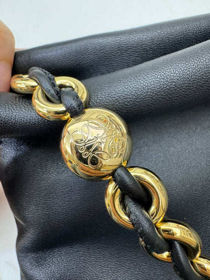 LOEWE Flamenco Purse Mellow Nappa Lambskin Black Medium
