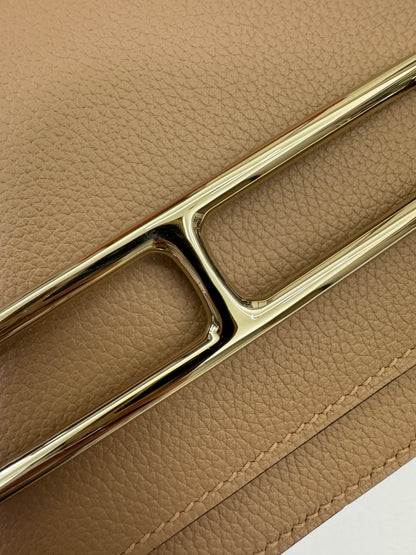 HERMES Roulis 19 奶茶色淺金扣 Chai Evercolor PBHW