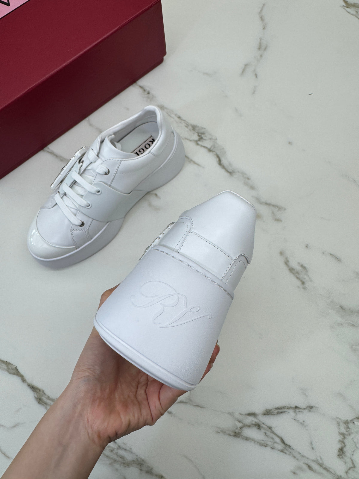 RV Viv’ Skate 厚底鑽扣小白鞋