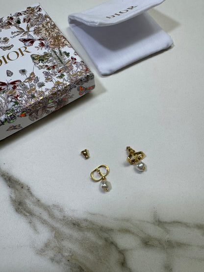 DIOR CD珍珠耳環