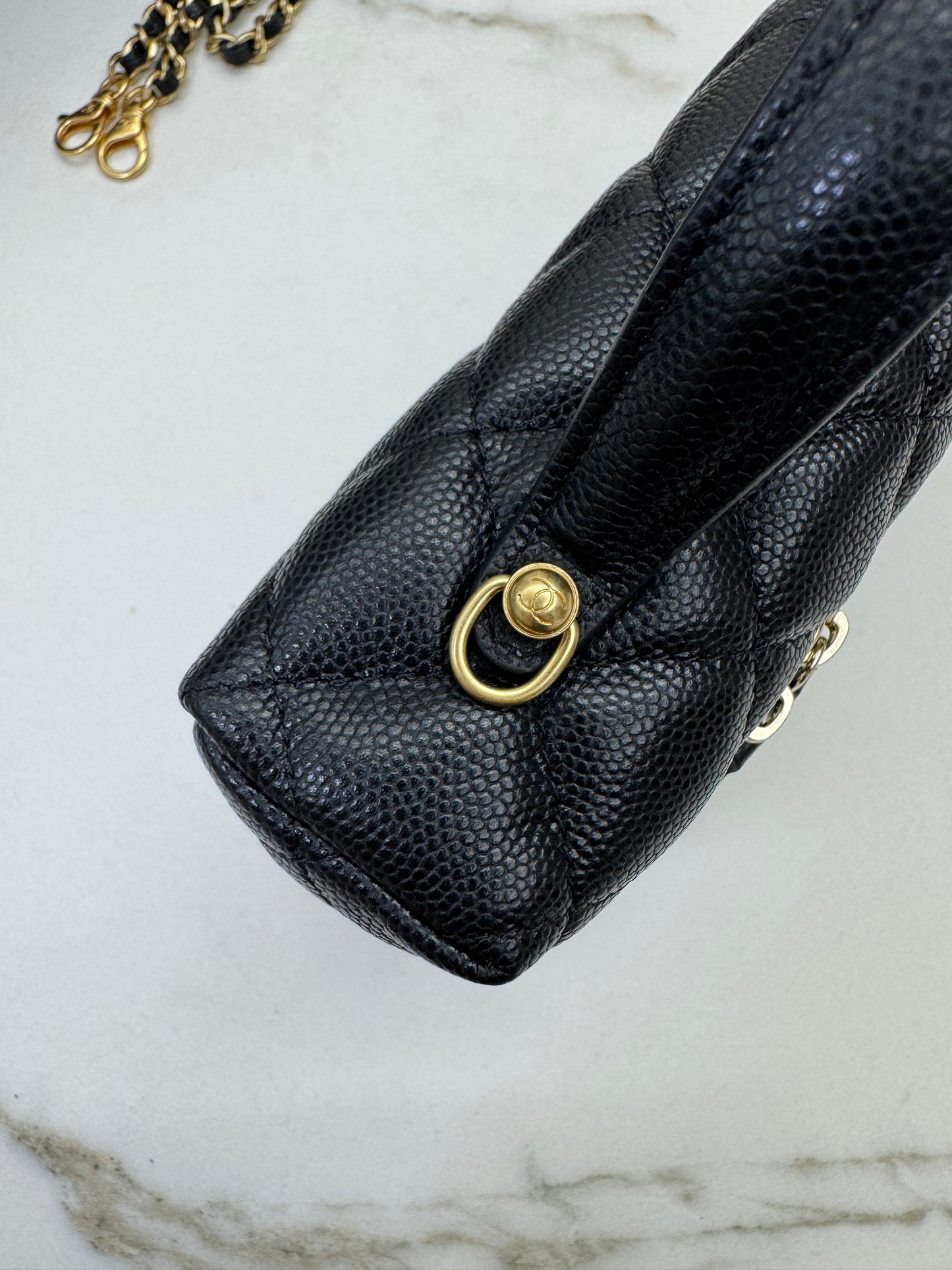 CHANEL 25P 拉絲金扣 LP盒子包