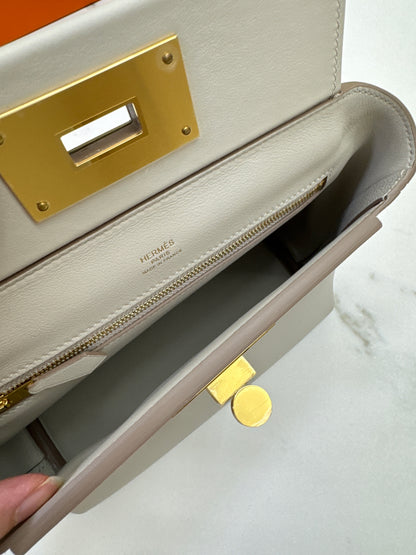 HERMES Mini 2424 冰川白金扣 Evercolor