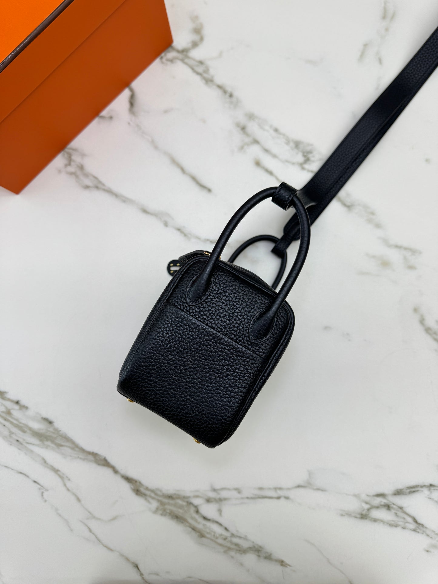 HERMES Mini Lindy II 黑金 Nior TC GHW