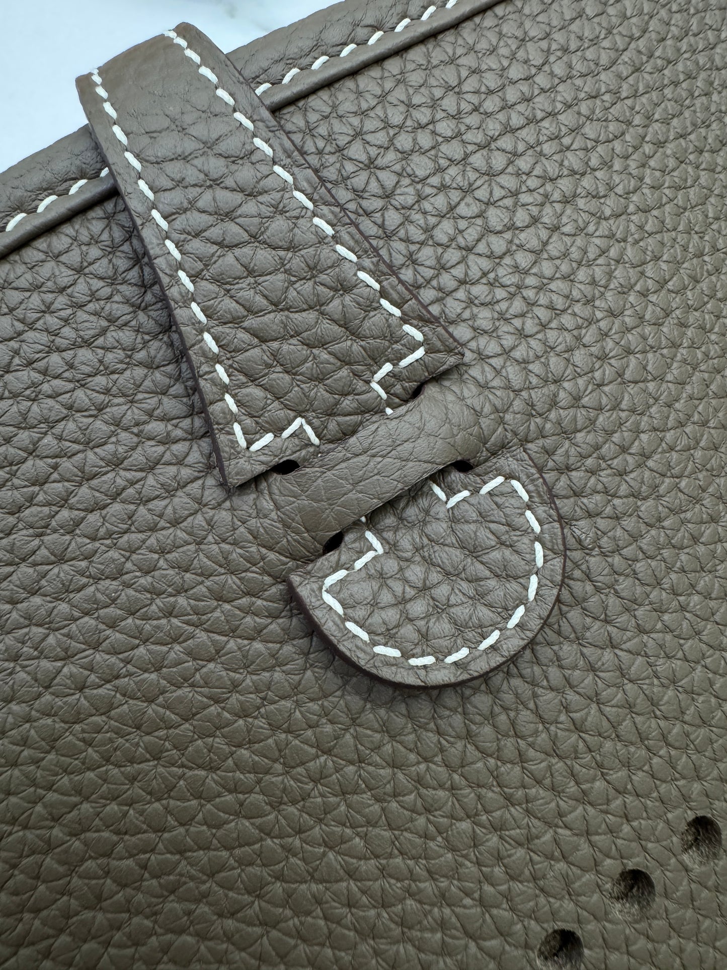 HERMES Evelyne 23 大象灰銀扣 Etoupe TC PHW
