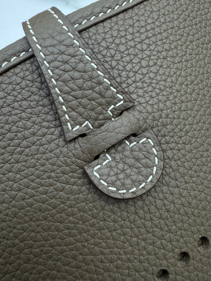 HERMES Evelyne 23 大象灰銀扣 Etoupe TC PHW