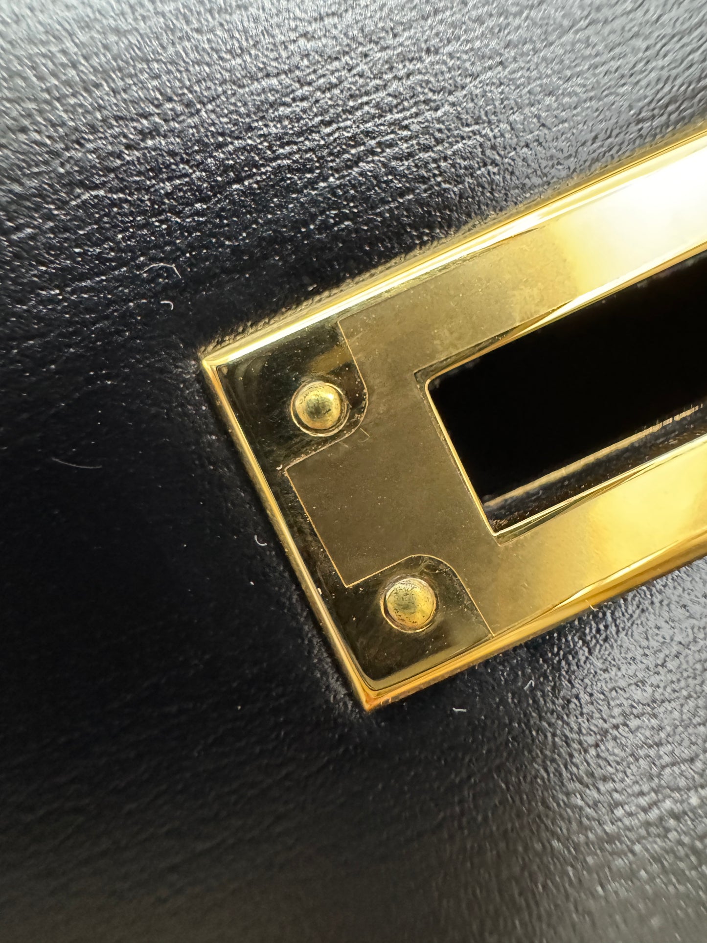 HERMES Kelly 25 黑色外縫金扣 Box Leather Sellier Noir GHW